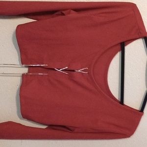 Derek heart red/ pink cropped long sleeve
